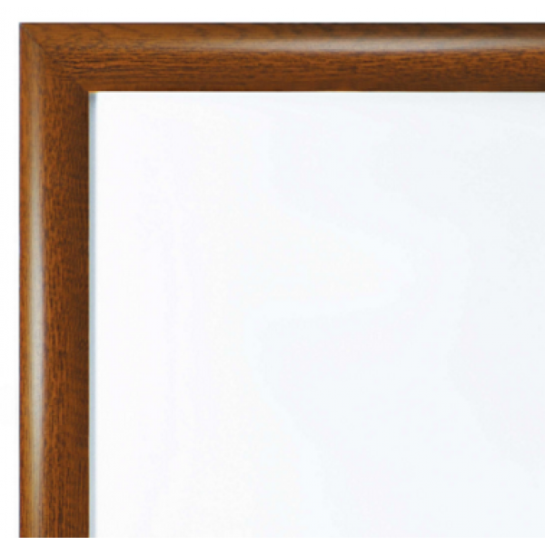 30" x 40" Oak, Dark Wood Effect 25mm Snap Frame with a heated foil